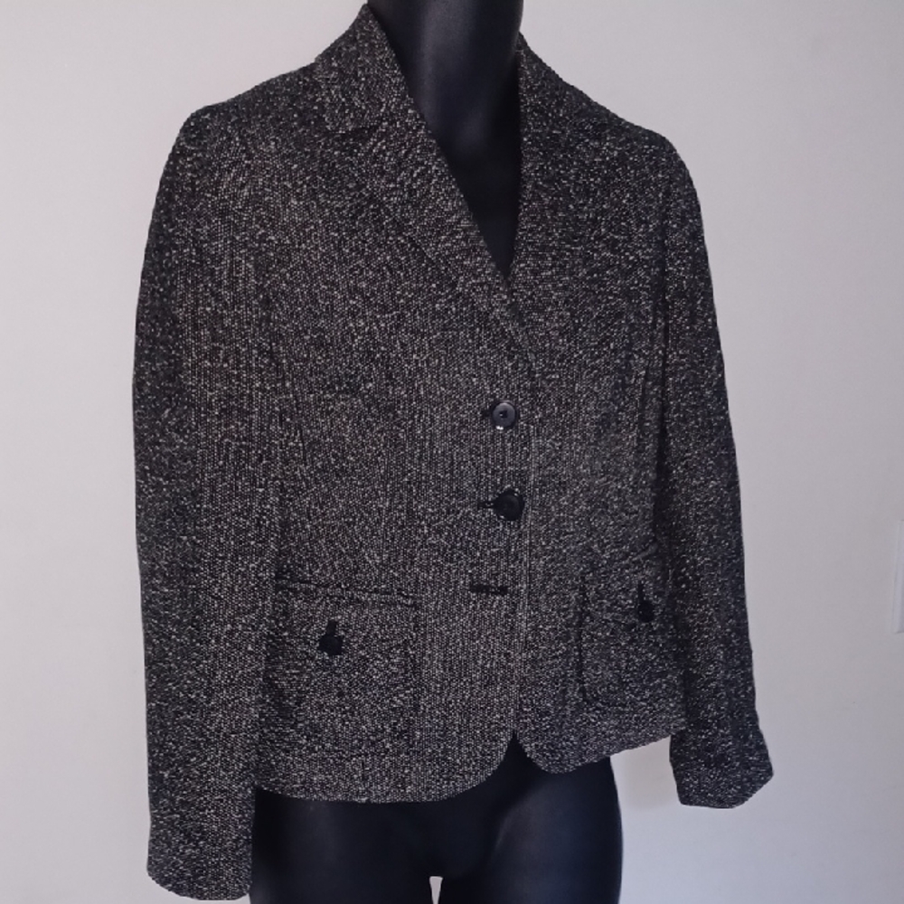 Ann Taylor Charcoal Tweed Blazer